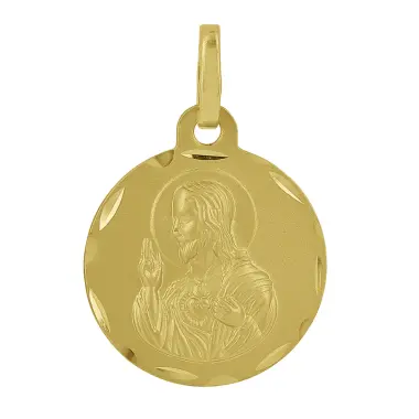 Médaille Scapulaire 16 mm en or 18 carats
