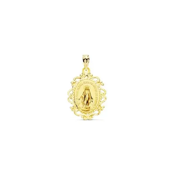 Médaille Miraculeuse creuse 23 mm - or 18 carats