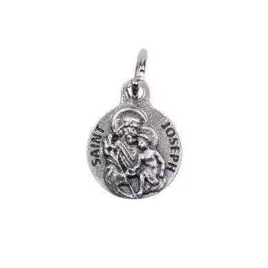 Médaille de Saint Joseph - Métal argenté - 12 mm