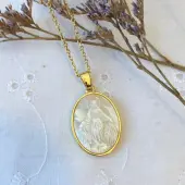 Médaille Vierge Miraculeuse en nacre - 22 mm - 1