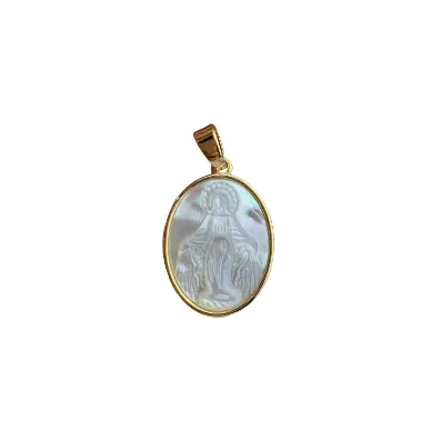 Médaille Vierge Miraculeuse en nacre - 22 mm