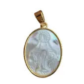 Médaille Vierge Miraculeuse en nacre - 22 mm - 2