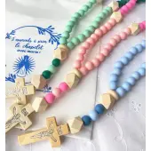 Chapelet pour enfant en perles de silicone + livret d'apprentissage - 1