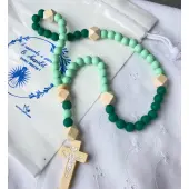 Chapelet pour enfant en perles de silicone + livret d'apprentissage - 5