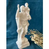 Statue Saint Christophe - Albâtre - 17 cm - 1