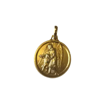 Médaille Saint Raphaël Archange - 18 mm - plaqué or