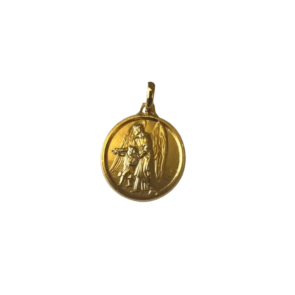 Médaille Saint Raphaël Archange - 18 mm - plaqué or