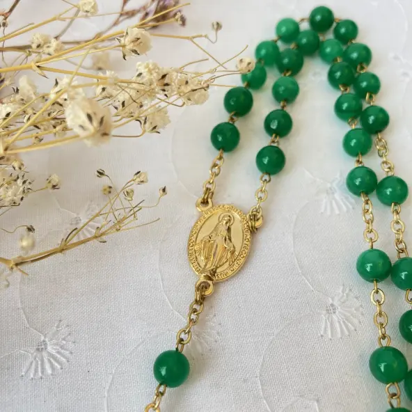 Chapelet de la Médaille Miraculeuse en Aventurine