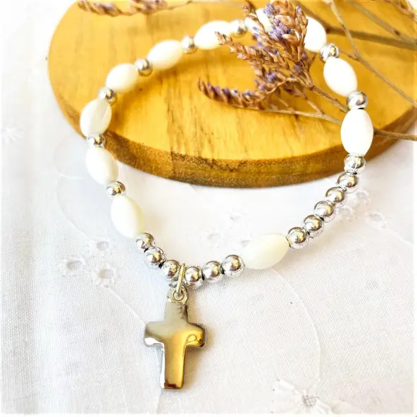 Bracelet dizainier en nacre