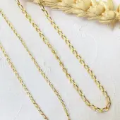 Chaîne maille cheval 45 cm - Plaqué or - 2