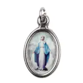 Médaille Vierge Miraculeuse - résine couleur - 1