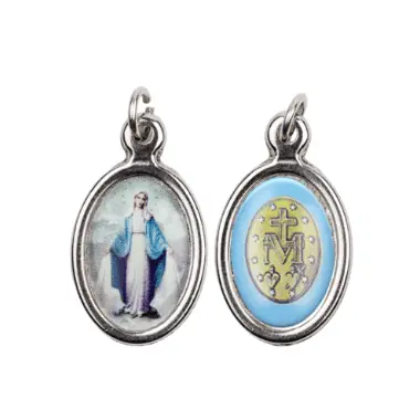 Médaille Vierge Miraculeuse - résine couleur