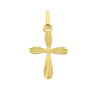 Croix facettée en or 18 carats