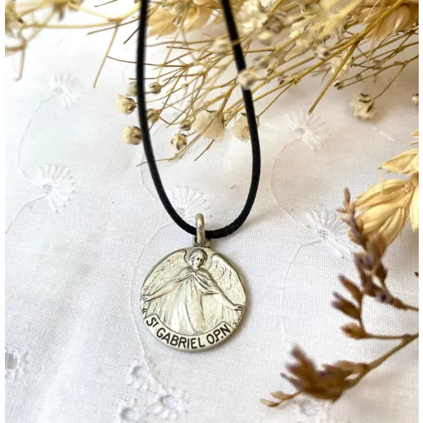 Médaille Saint Gabriel - 18 mm - laiton