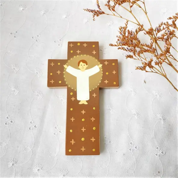 Croix en bois - Enfant Jésus