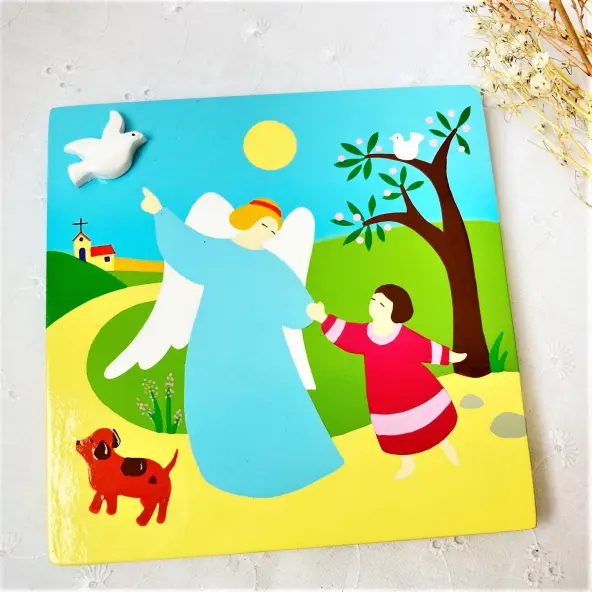 Cadre en bois - Ange gardien