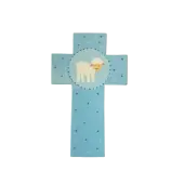 Croix en bois pour enfant - Agneau - 4