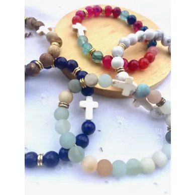 Bracelets religieux en pierres fines