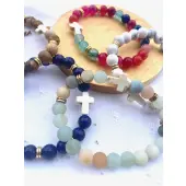 Bracelets religieux en pierres fines - 1