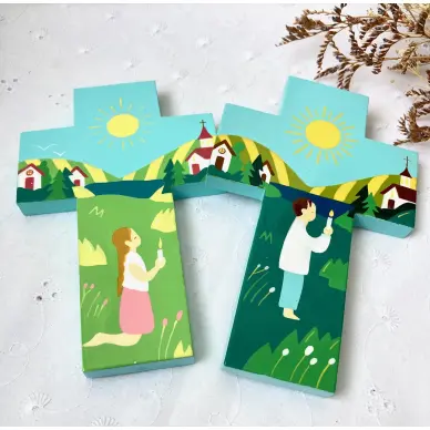 Croix pour enfant en bois