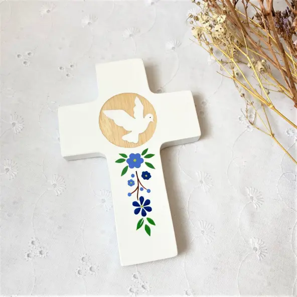 Croix en bois - Esprit Saint