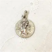 Médaille de Saint Christophe bord plat - 14 mm - 1