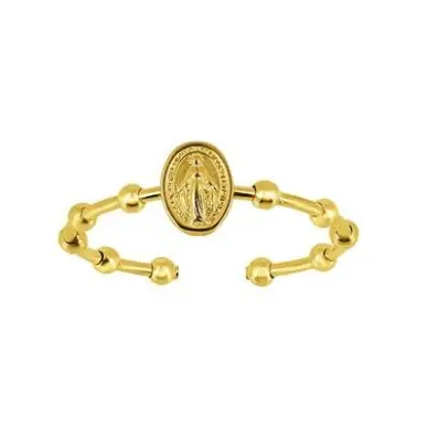 Bague dizainier Médaille Miraculeuse en or
