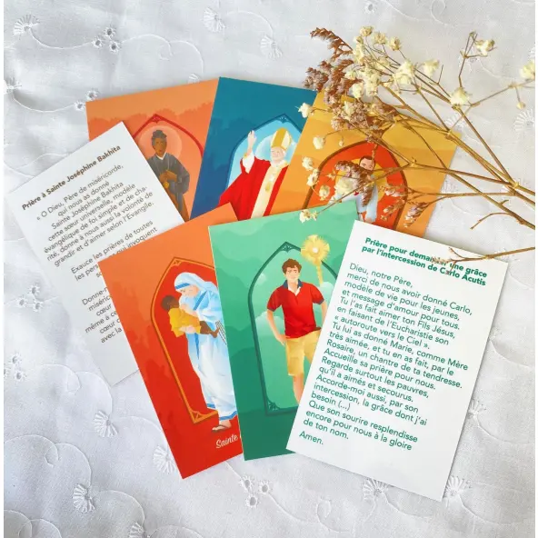 Carte avec prière - Saints d'aujourd'hui