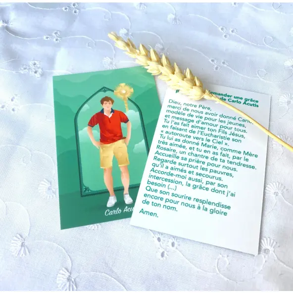Carte avec prière - Saints d'aujourd'hui