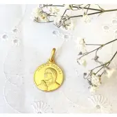 Médaille Sainte Mère Teresa 14 mm - Plaqué or - 1