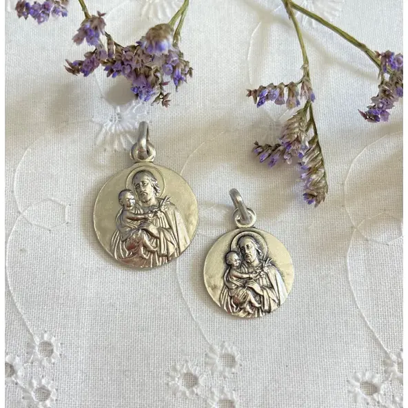 Médaille Saint Joseph - Argent - bord plat