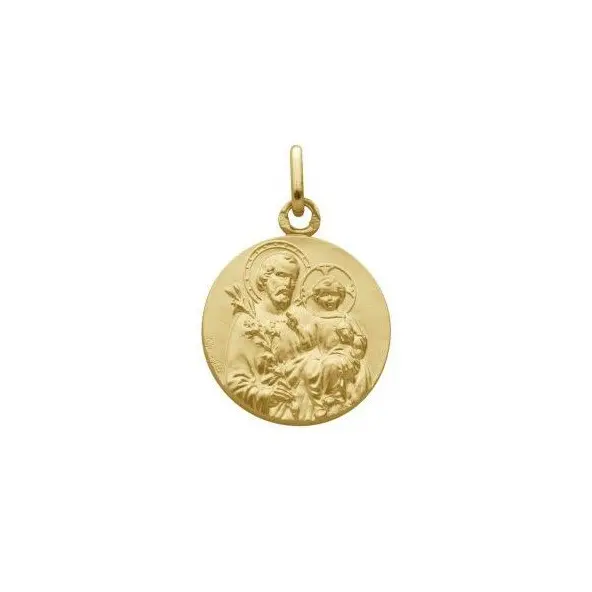 Médaille Saint Joseph 16 mm en or 18 carats
