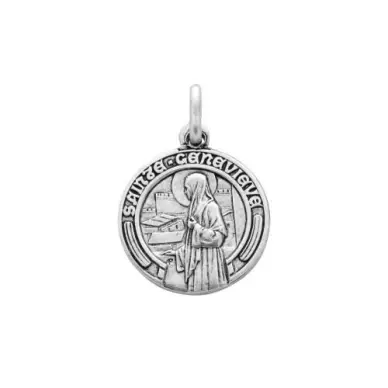 Médaille Sainte Geneviève - 15 mm - laiton