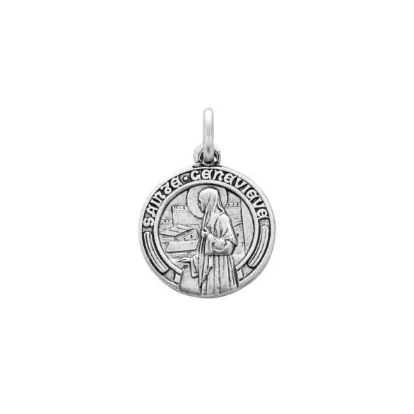 Médaille Sainte Geneviève - 15 mm - laiton