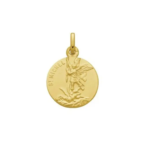 Médaille Saint Michel 18 mm - plaqué or