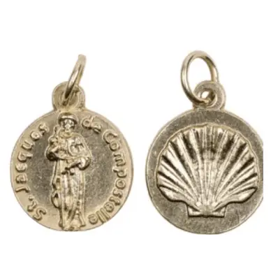 Médaille Saint Jacques de Compostelle - métal doré