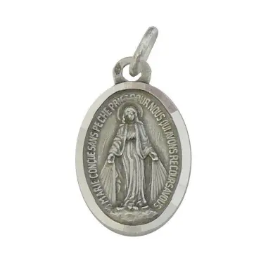 Médaille Miraculeuse avec bord facetté - argent