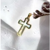 Croix en or et nacre - 1