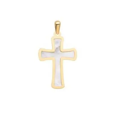 Croix en or et nacre