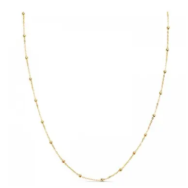 Chaine fine petits grains en or 18 carats