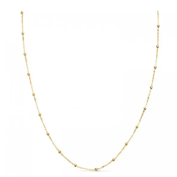 Chaine fine petits grains en or 18 carats