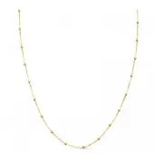 Chaine fine petits grains en or 18 carats - 2