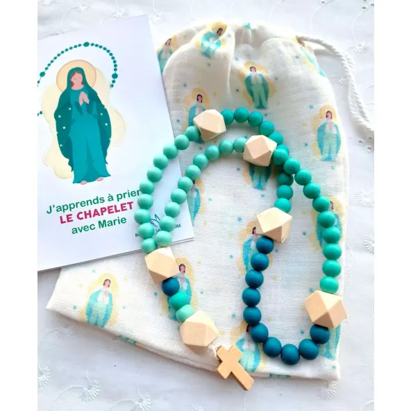 Chapelet en silicone pop avec pochon et livret - édition limitée