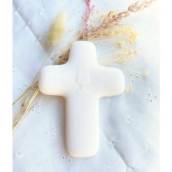 Croix Emany en albâtre - croix de l'Eucharistie