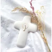 Croix Emany en albâtre avec dorure - croix de la Lumière - 1