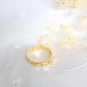 Bague dizainier en plaqué or - 1