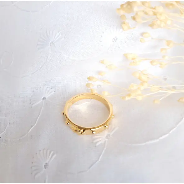 Bague dizainier en plaqué or