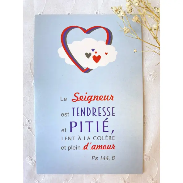 Carte postale à message Biblique - Le Seigneur est tendresse