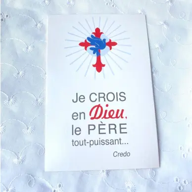 Carte postale à message Biblique – Je crois en Dieu