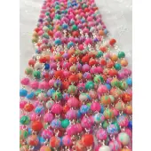 Chapelet multicolore Fimo sur chaîne argentée - 4